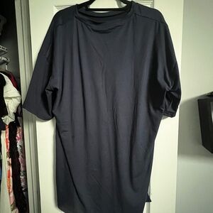 NWOT Navy oversized shirt and short set